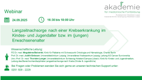 thumbnail of medium Langzeitnachsorge nach einer Krebserkrankung im Kindes- und Jugendalter bzw. im (jungen) Erwachsenenalter